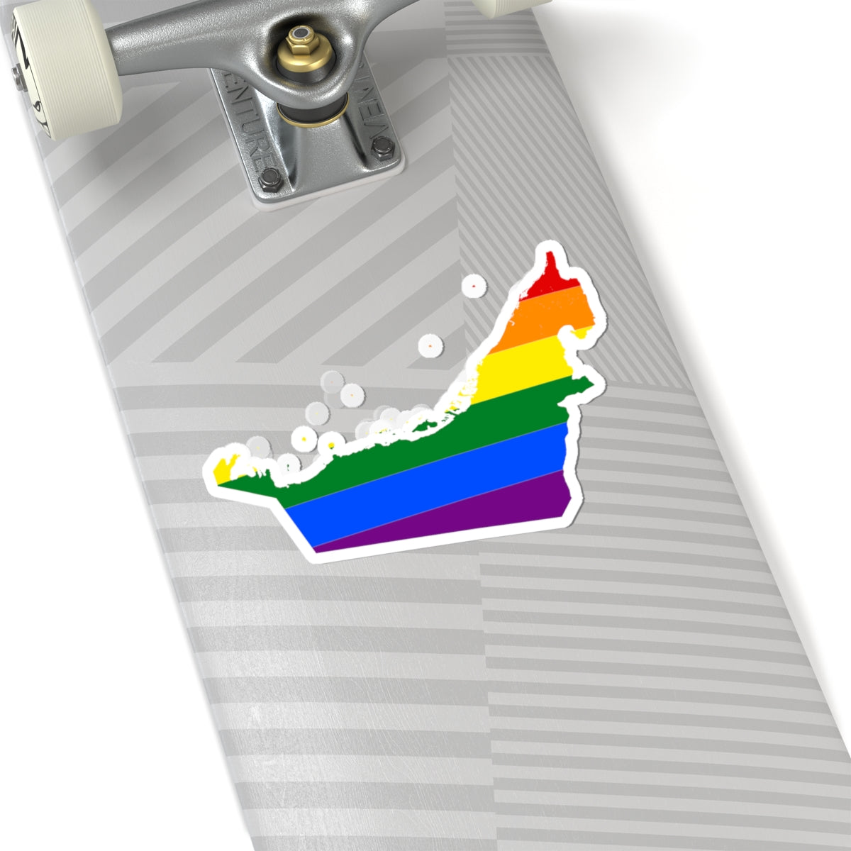 LGBT flag map of the United Arab Emirates (United Arab Emirates) STICKER Vinyl Kiss-Cut Decal