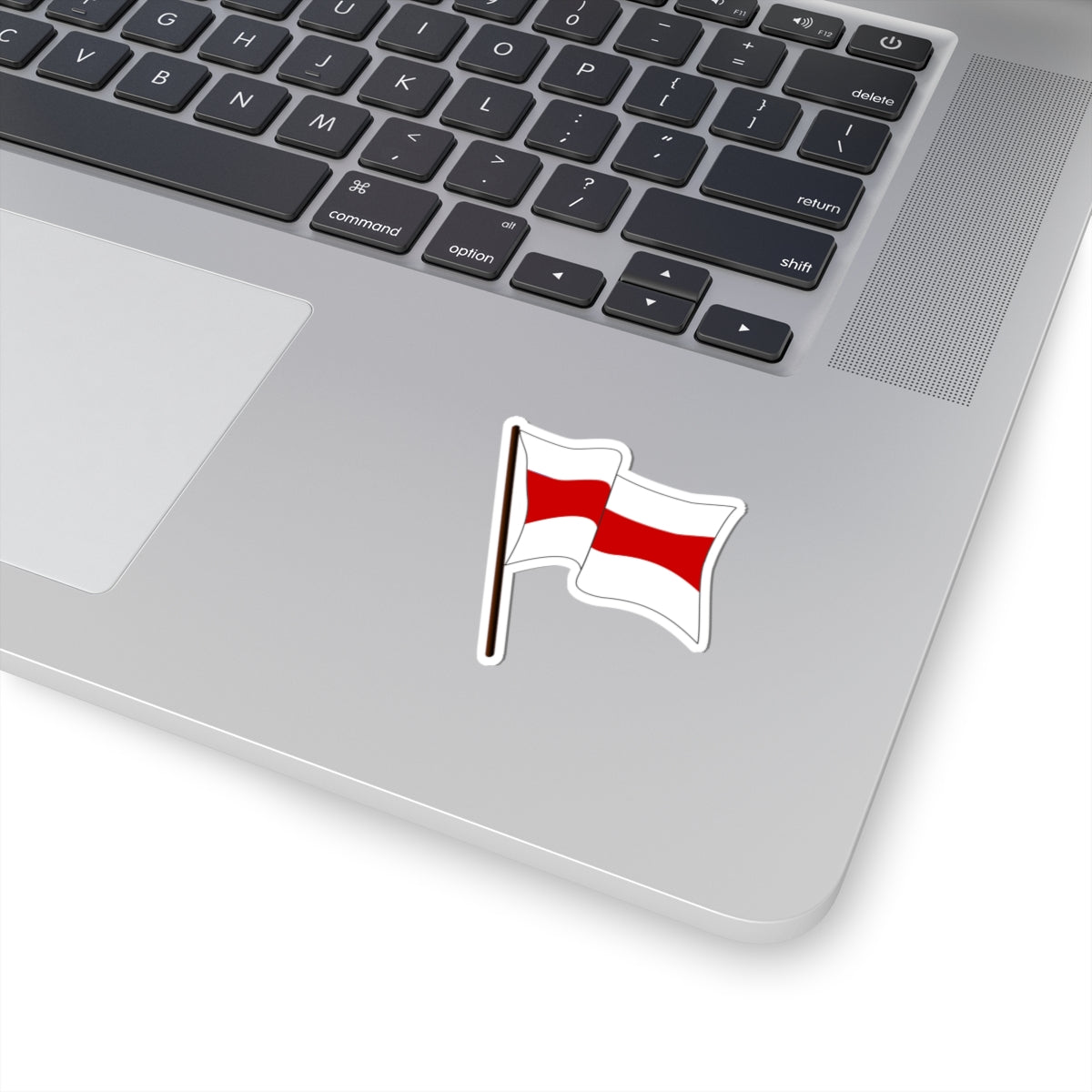 Belarus White Red White Waving Flag Icon (Belarus) STICKER Vinyl Kiss-Cut Decal