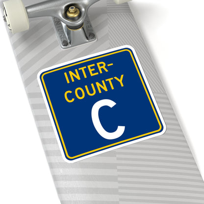 Inter County Route C MN (Minnesota) (Road Sign) STICKER Vinyl Kiss-Cut Decal