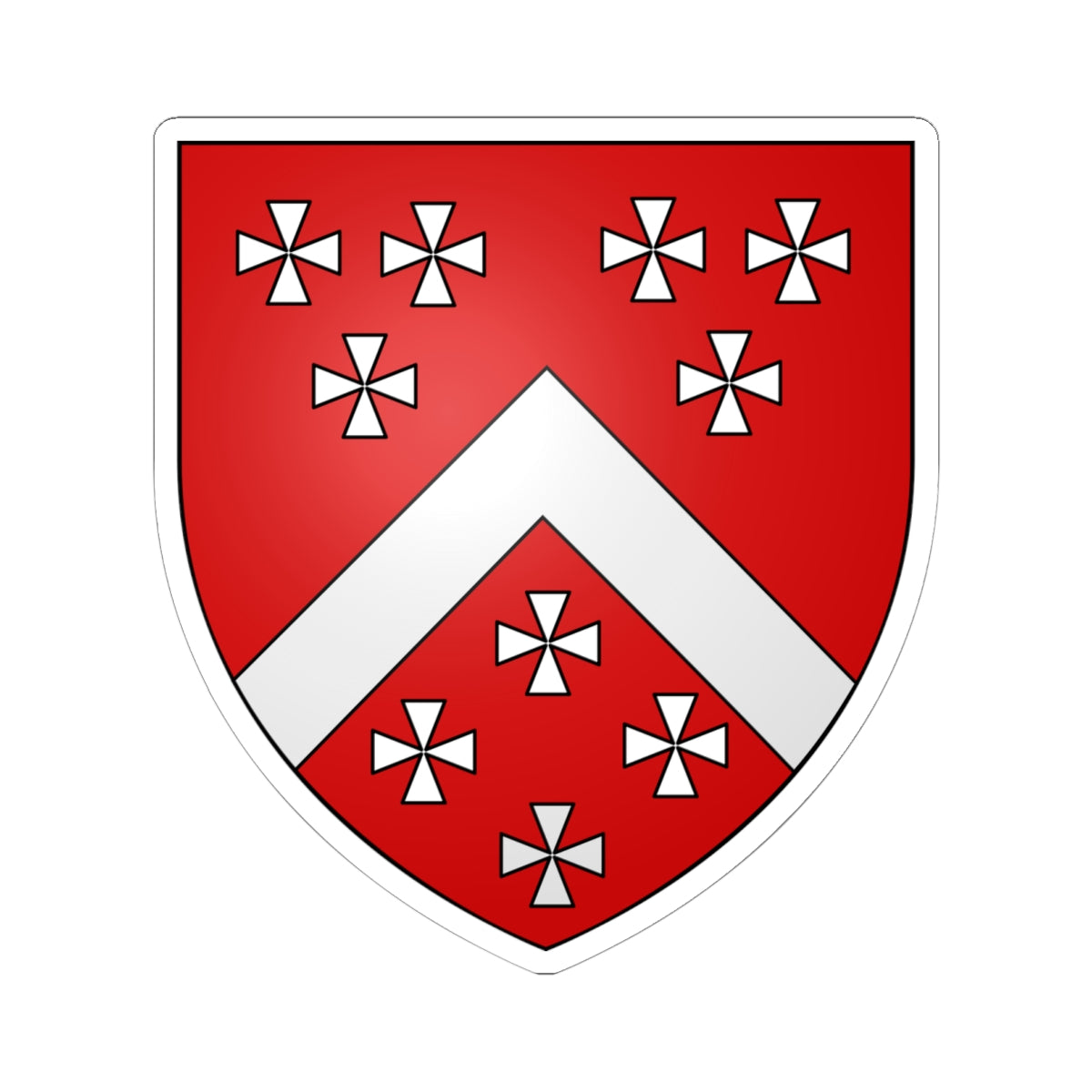 Armorial BerkeleyE CoA (England) (Coat of Arms) STICKER Vinyl Kiss-Cut Decal