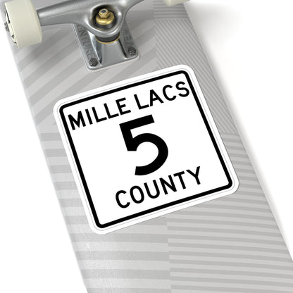 Mille Lacs County 5 MN (Minnesota) (Road Sign) STICKER Vinyl Kiss-Cut Decal