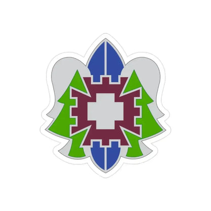 332 Medical Brigade 2 (U.S. Army) REVERSE PRINT Transparent Die-Cut STICKER 2 Inch Die-Cut Transparent - The Sticker Space