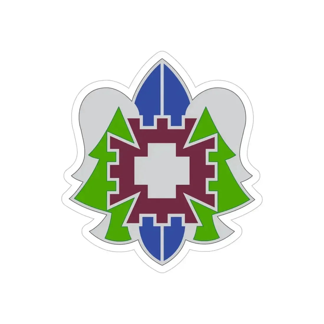 332 Medical Brigade 2 (U.S. Army) REVERSE PRINT Transparent Die-Cut STICKER 6 Inch Die-Cut Transparent - The Sticker Space