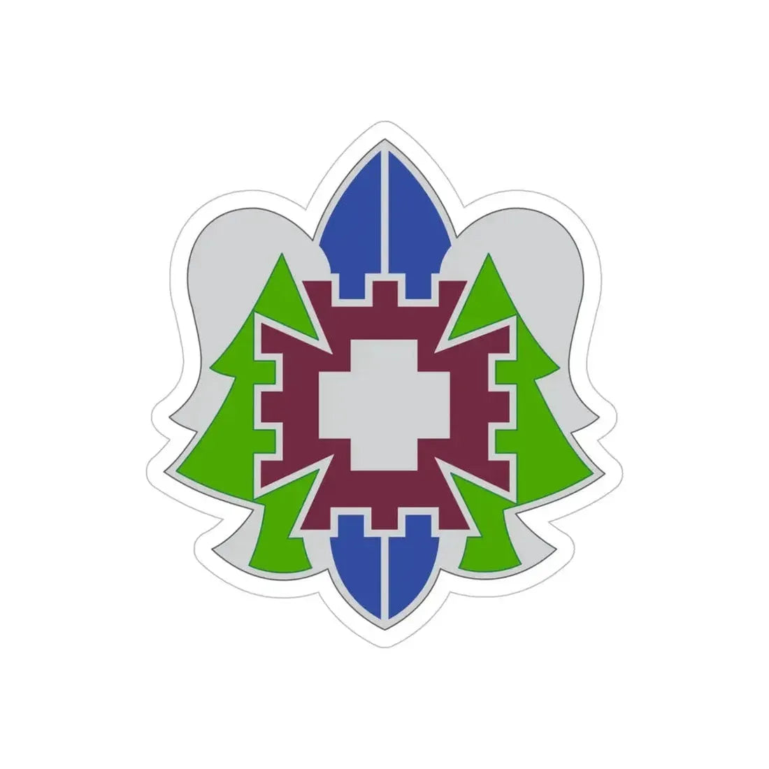 332 Medical Brigade 2 (U.S. Army) REVERSE PRINT Transparent Die-Cut STICKER - The Sticker Space