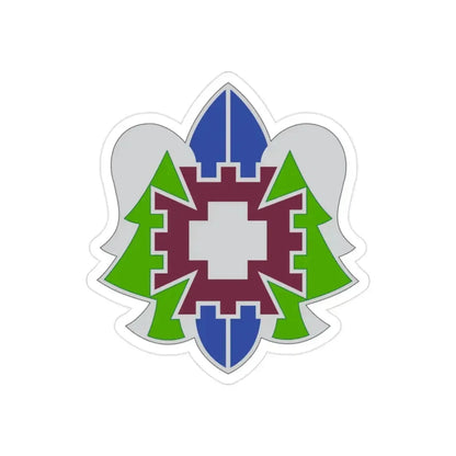 332 Medical Brigade 2 (U.S. Army) REVERSE PRINT Transparent Die-Cut STICKER - The Sticker Space