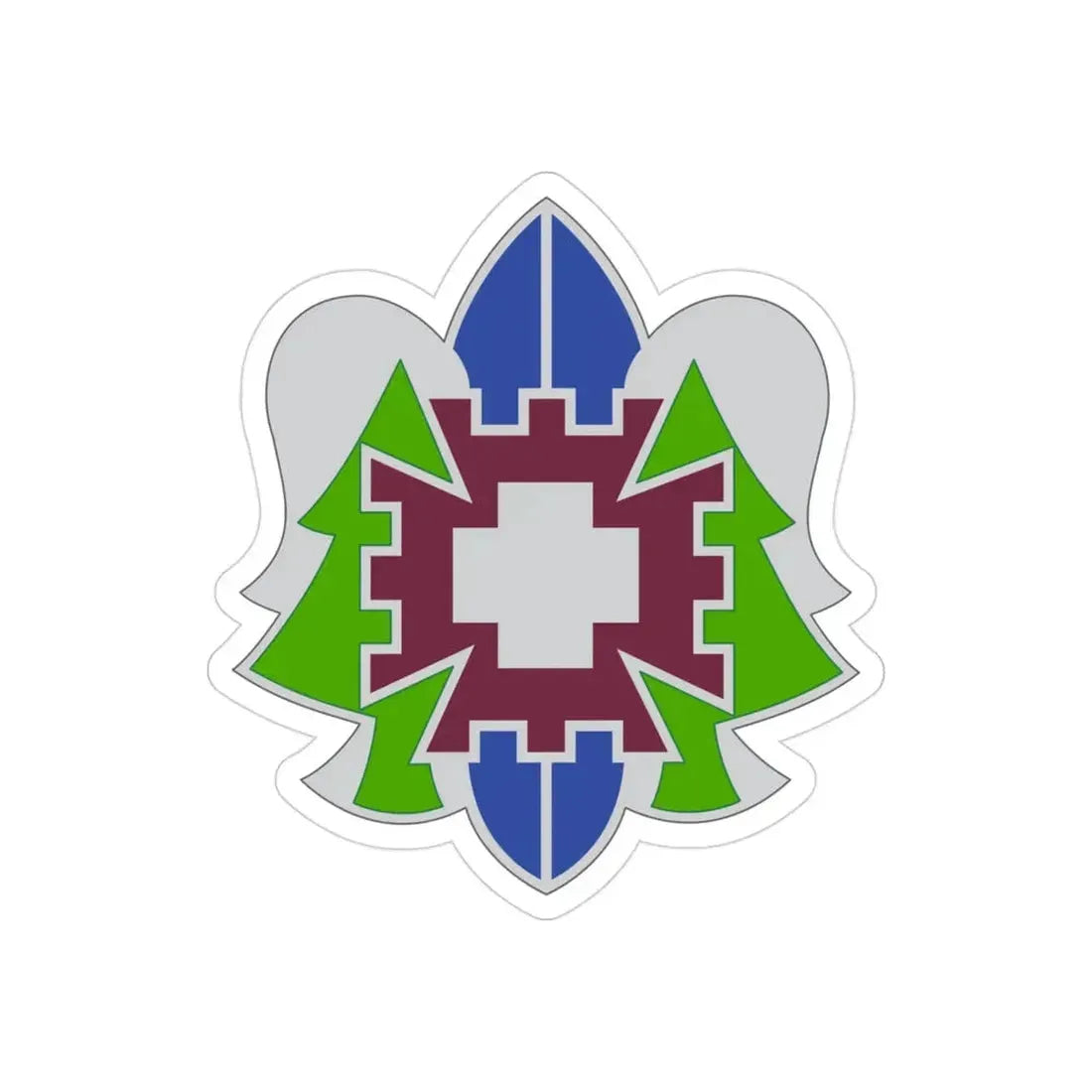 332 Medical Brigade 2 (U.S. Army) REVERSE PRINT Transparent Die-Cut STICKER - The Sticker Space