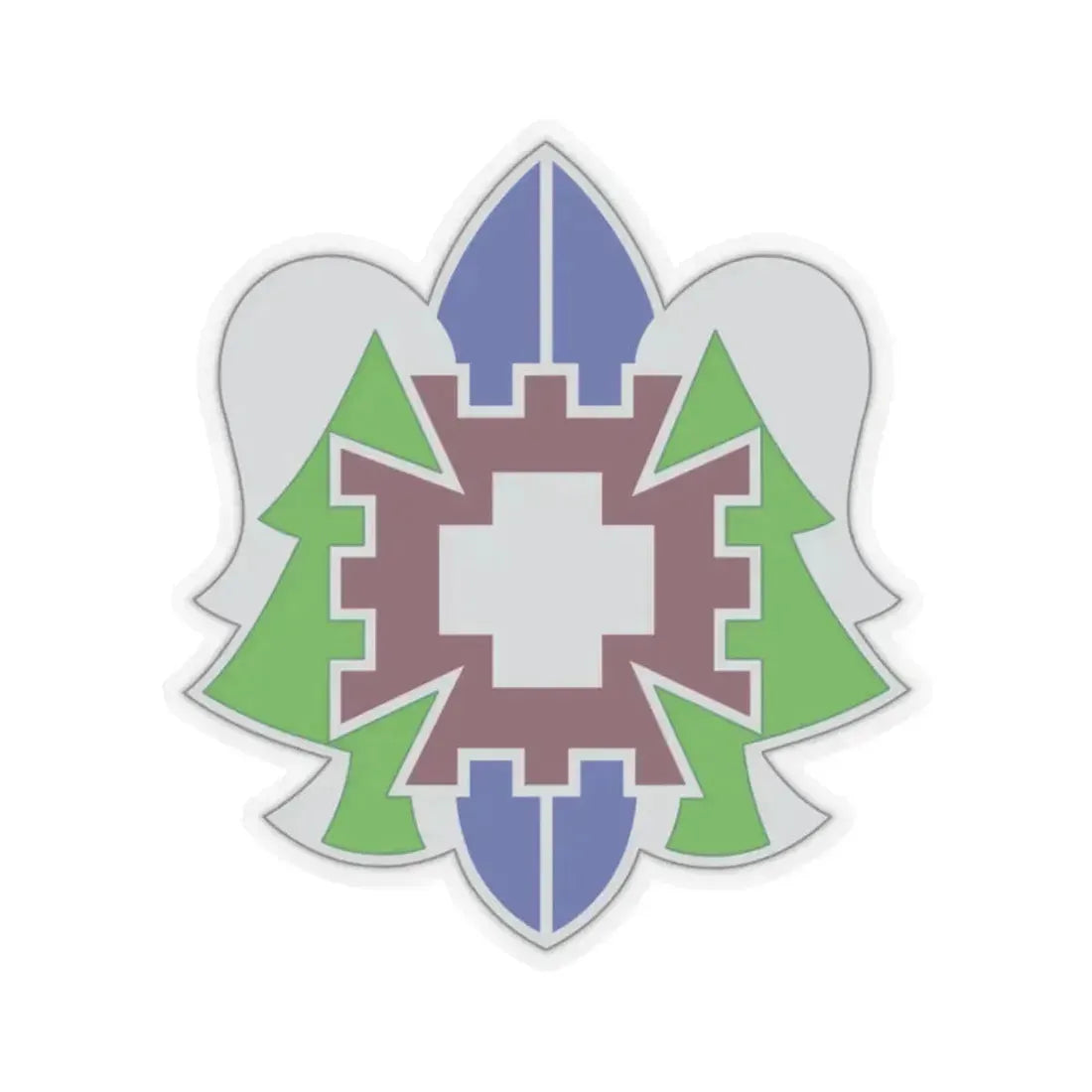 332 Medical Brigade 2 (U.S. Army) STICKER Vinyl Kiss-Cut Decal 2 Inch Transparent - The Sticker Space