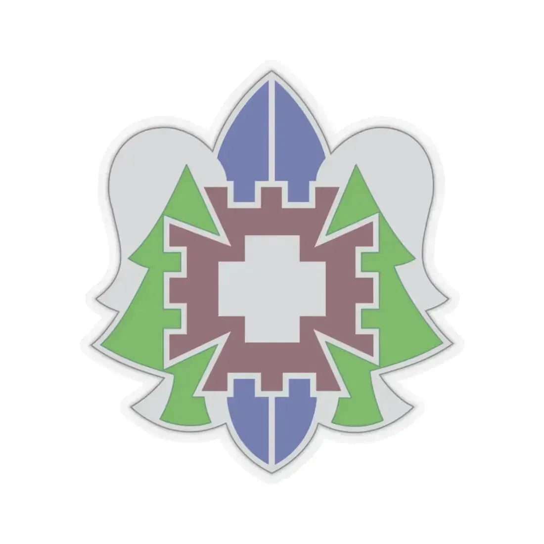 332 Medical Brigade 2 (U.S. Army) STICKER Vinyl Kiss-Cut Decal 3 Inch Transparent - The Sticker Space