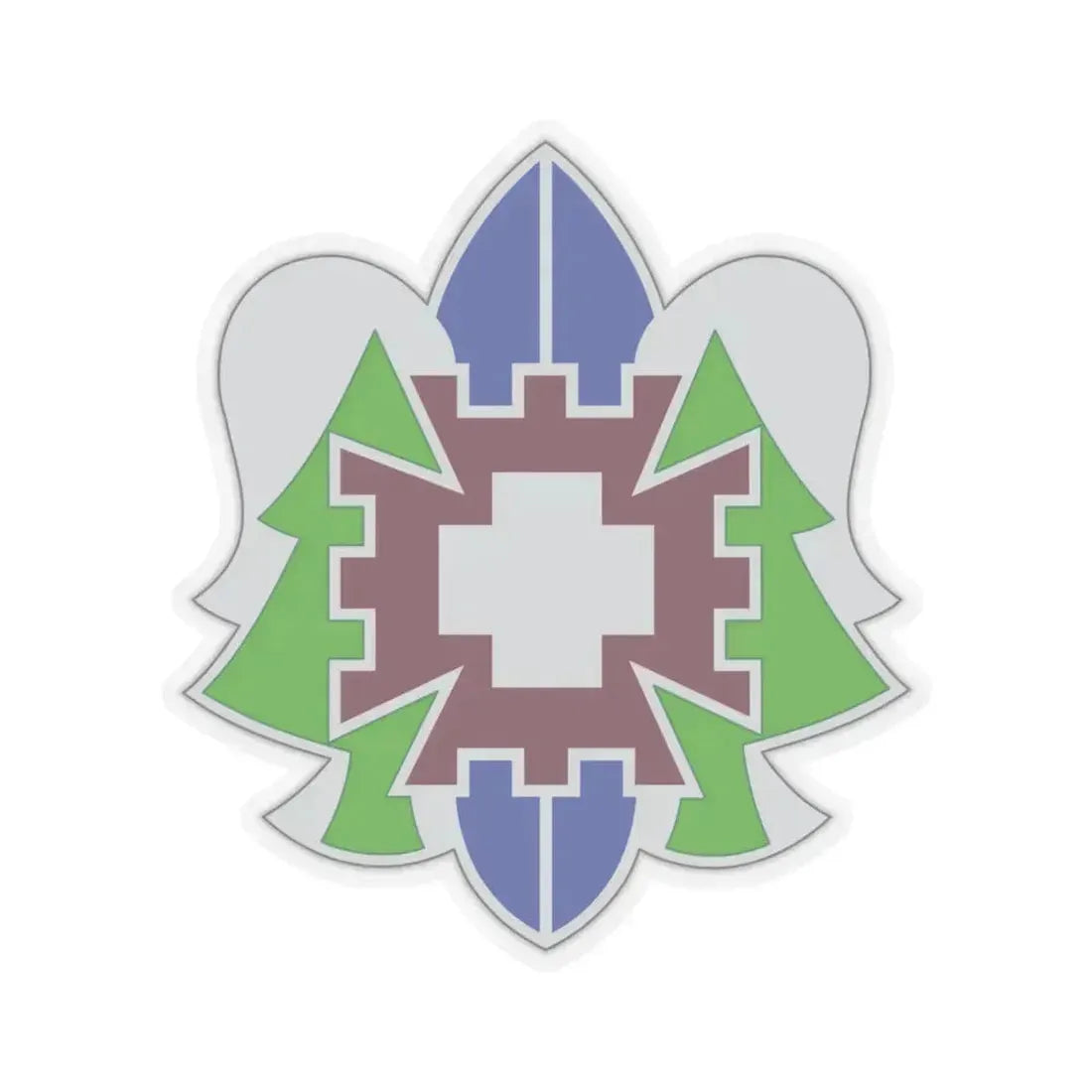 332 Medical Brigade 2 (U.S. Army) STICKER Vinyl Kiss-Cut Decal 4 Inch Transparent - The Sticker Space