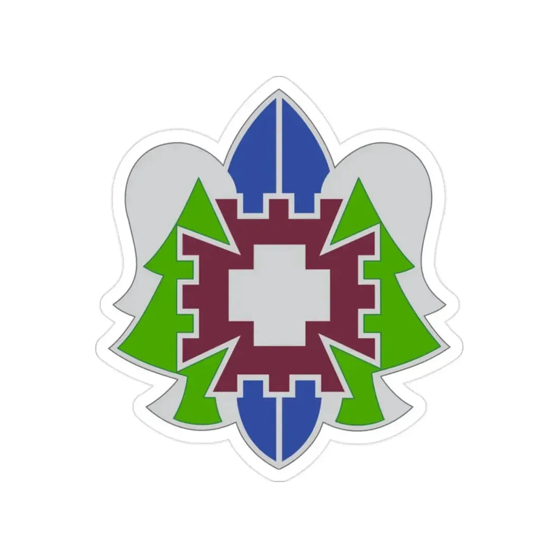 332 Medical Brigade 2 (U.S. Army) Transparent STICKER Die-Cut Vinyl Decal 2 Inch - The Sticker Space