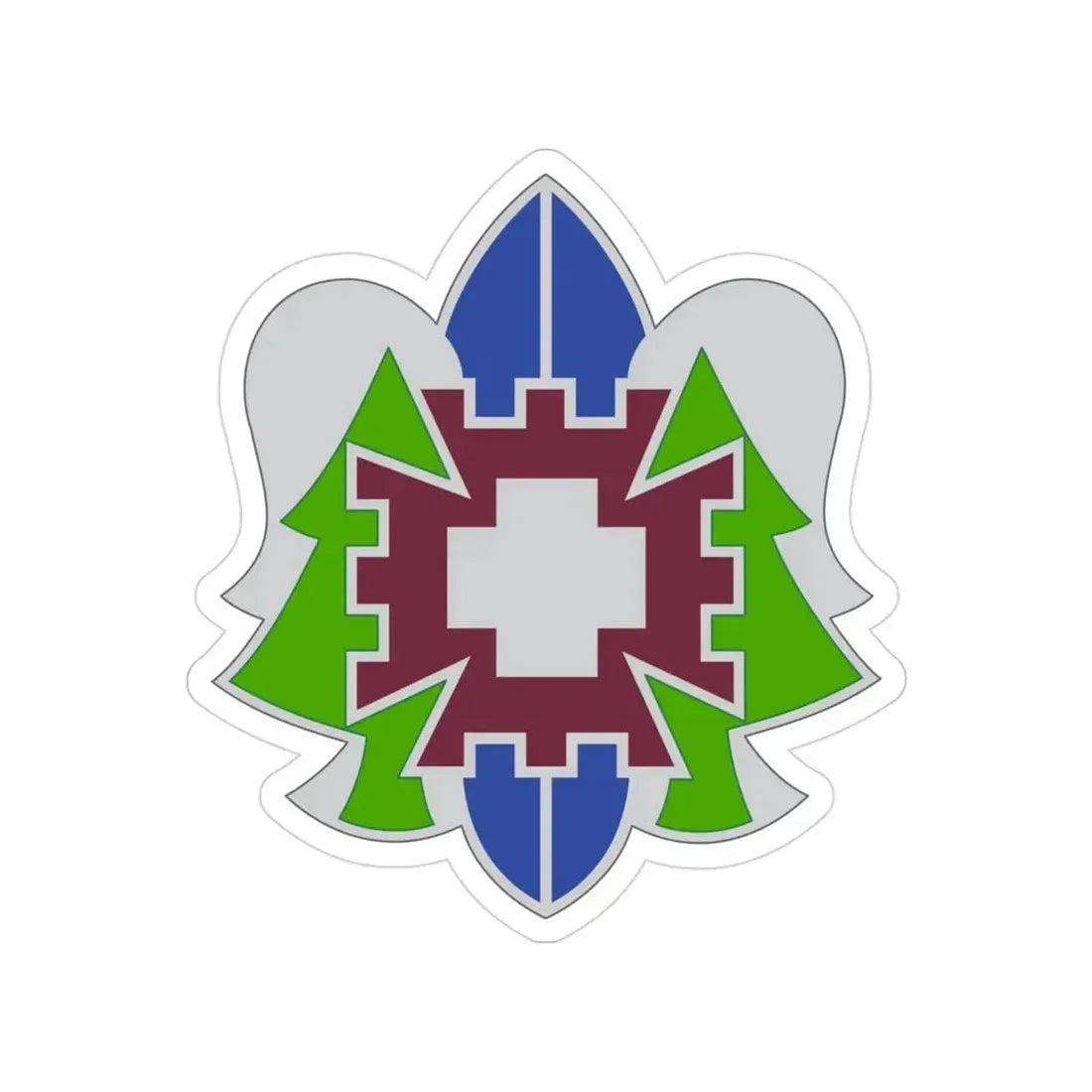 332 Medical Brigade 2 (U.S. Army) Transparent STICKER Die-Cut Vinyl Decal 3 Inch - The Sticker Space