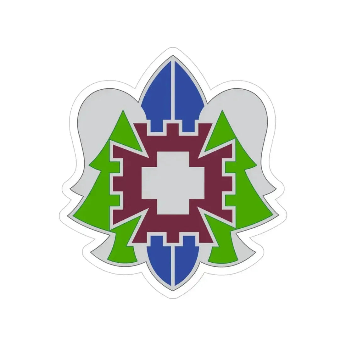 332 Medical Brigade 2 (U.S. Army) Transparent STICKER Die-Cut Vinyl Decal 4 Inch - The Sticker Space