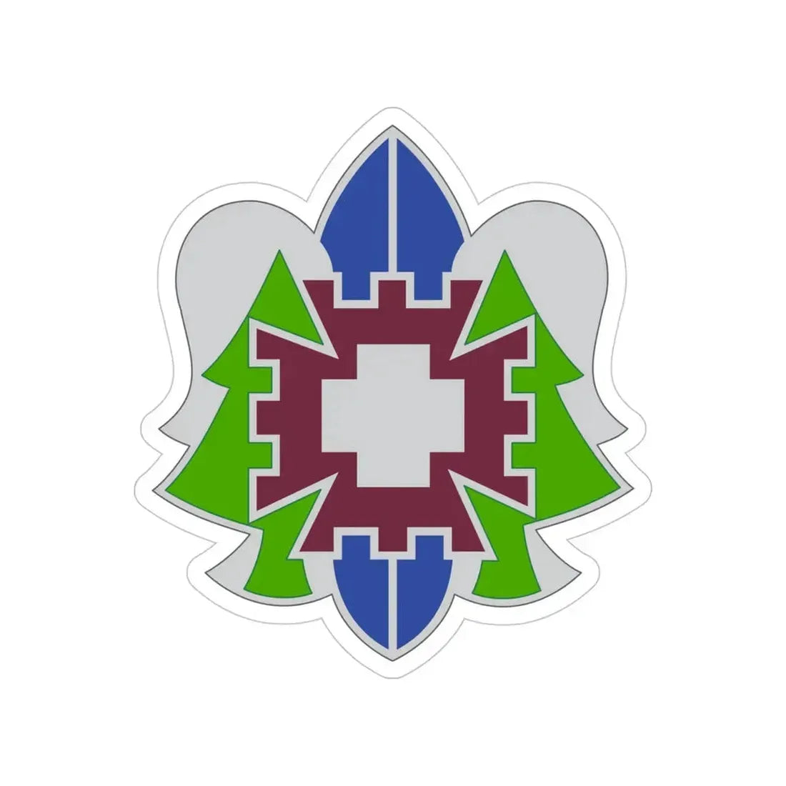 332 Medical Brigade 2 (U.S. Army) Transparent STICKER Die-Cut Vinyl Decal 4 Inch - The Sticker Space