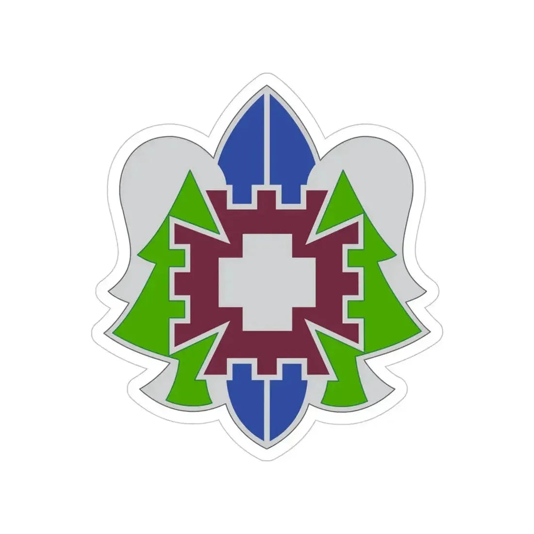 332 Medical Brigade 2 (U.S. Army) Transparent STICKER Die-Cut Vinyl Decal 5 Inch - The Sticker Space