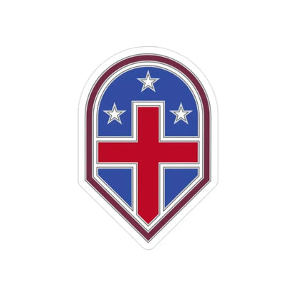 332 Medical Brigade 3 (U.S. Army) REVERSE PRINT Transparent Die-Cut STICKER 2 Inch Die-Cut Transparent - The Sticker Space
