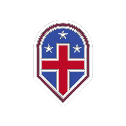 332 Medical Brigade 3 (U.S. Army) REVERSE PRINT Transparent Die-Cut STICKER 6 Inch Die-Cut Transparent - The Sticker Space