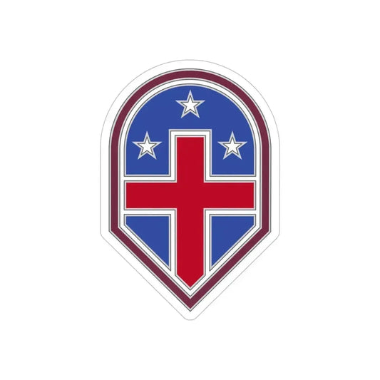 332 Medical Brigade 3 (U.S. Army) REVERSE PRINT Transparent Die-Cut STICKER 6 Inch Die-Cut Transparent - The Sticker Space