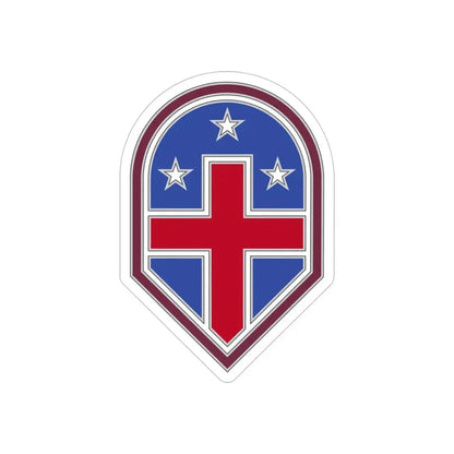 332 Medical Brigade 3 (U.S. Army) REVERSE PRINT Transparent Die-Cut STICKER - The Sticker Space