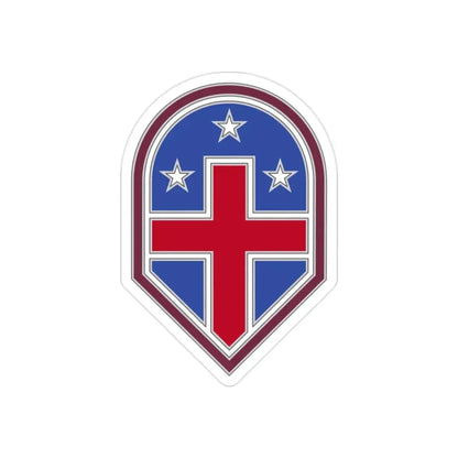 332 Medical Brigade 3 (U.S. Army) REVERSE PRINT Transparent Die-Cut STICKER - The Sticker Space