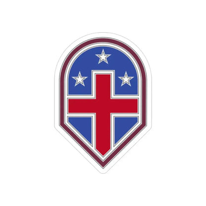 332 Medical Brigade 3 (U.S. Army) REVERSE PRINT Transparent Die-Cut STICKER - The Sticker Space