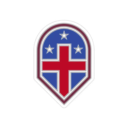 332 Medical Brigade 3 (U.S. Army) REVERSE PRINT Transparent Die-Cut STICKER - The Sticker Space