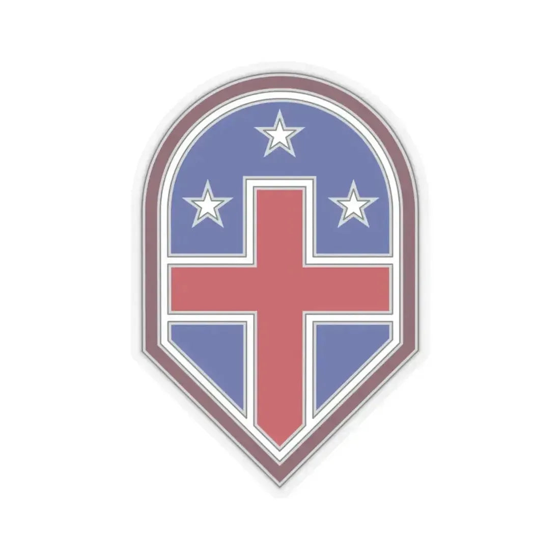 332 Medical Brigade 3 (U.S. Army) STICKER Vinyl Kiss-Cut Decal 4 Inch Transparent - The Sticker Space