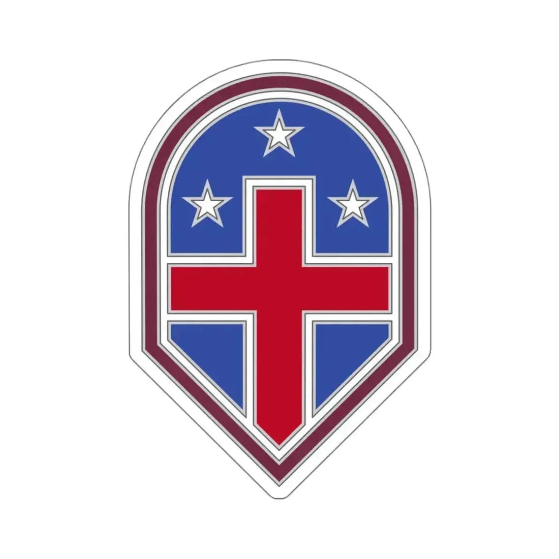 332 Medical Brigade 3 (U.S. Army) STICKER Vinyl Kiss-Cut Decal 4 Inch White - The Sticker Space