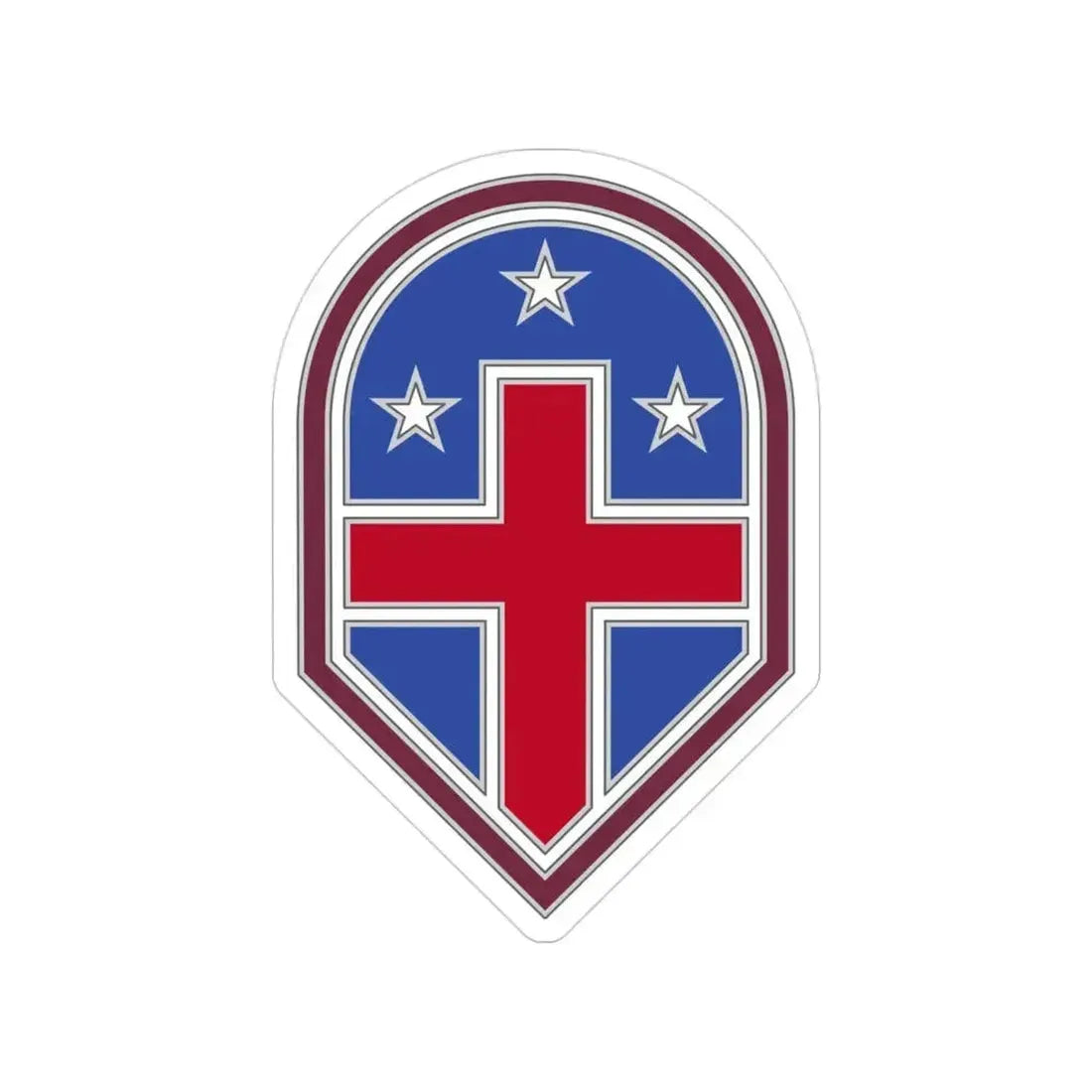 332 Medical Brigade 3 (U.S. Army) Transparent STICKER Die-Cut Vinyl Decal 3 Inch - The Sticker Space
