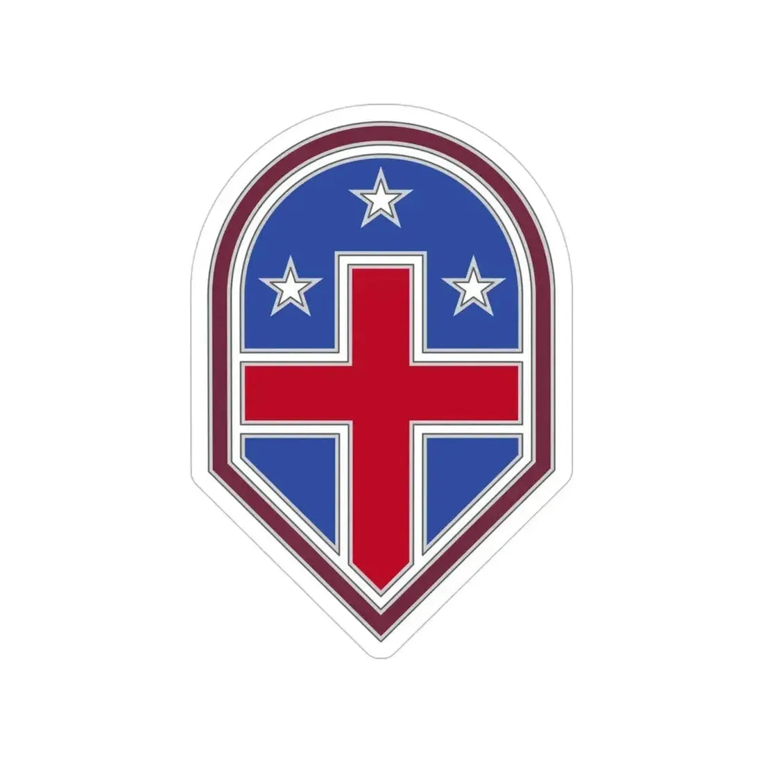 332 Medical Brigade 3 (U.S. Army) Transparent STICKER Die-Cut Vinyl Decal 4 Inch - The Sticker Space