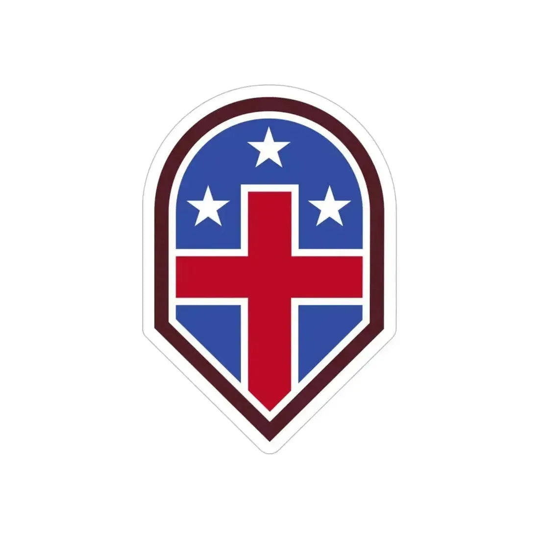 332 Medical Brigade (U.S. Army) REVERSE PRINT Transparent Die-Cut STICKER 6 Inch Die-Cut Transparent - The Sticker Space