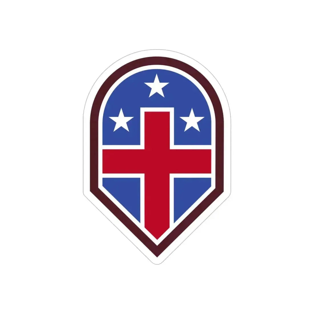 332 Medical Brigade (U.S. Army) REVERSE PRINT Transparent Die-Cut STICKER - The Sticker Space