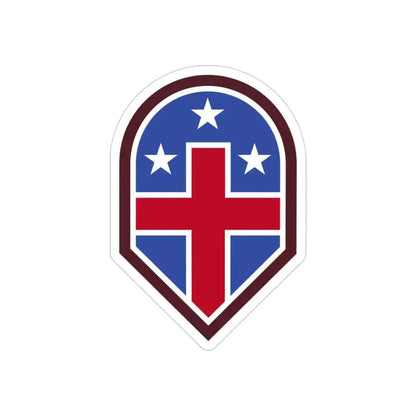 332 Medical Brigade (U.S. Army) REVERSE PRINT Transparent Die-Cut STICKER - The Sticker Space