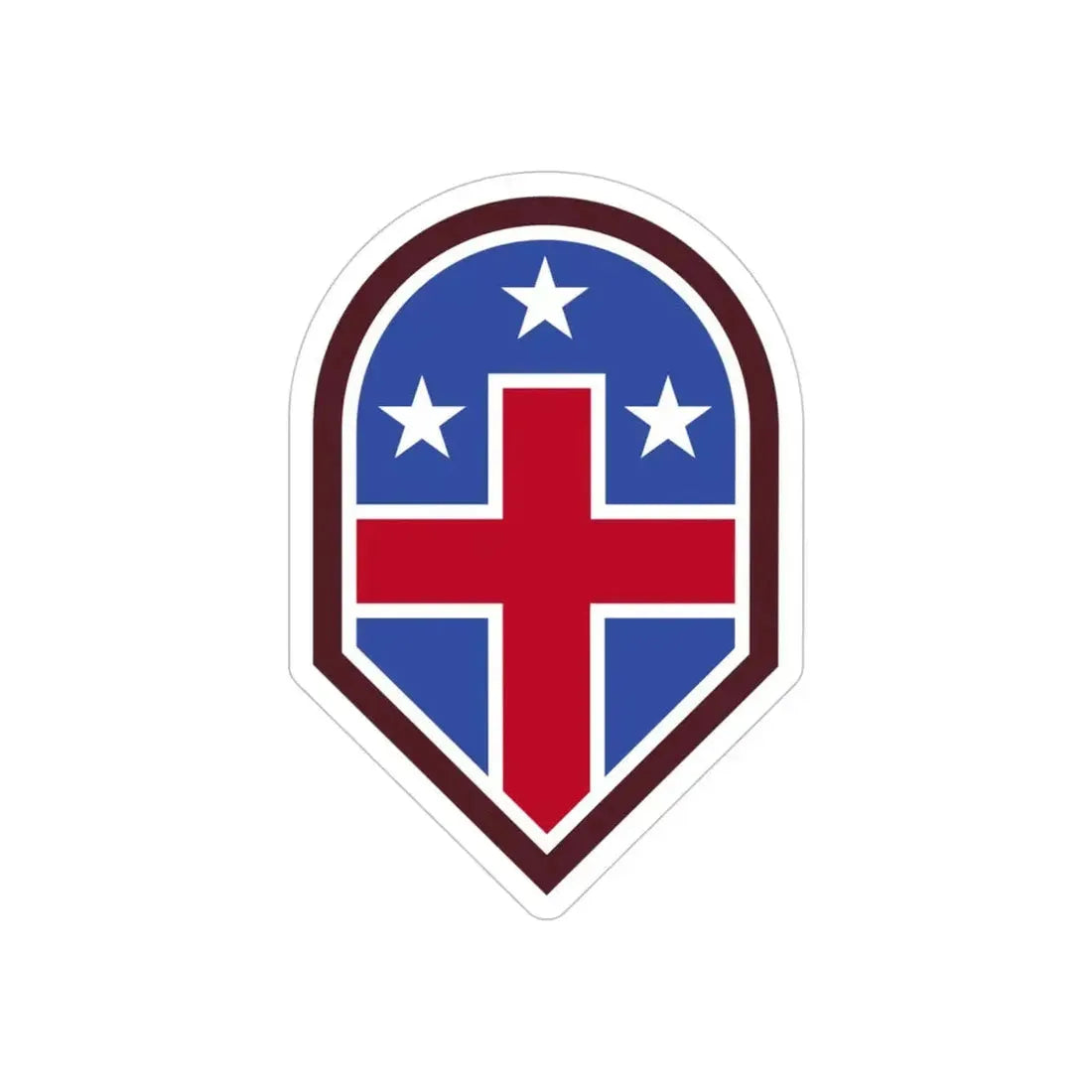 332 Medical Brigade (U.S. Army) REVERSE PRINT Transparent Die-Cut STICKER - The Sticker Space