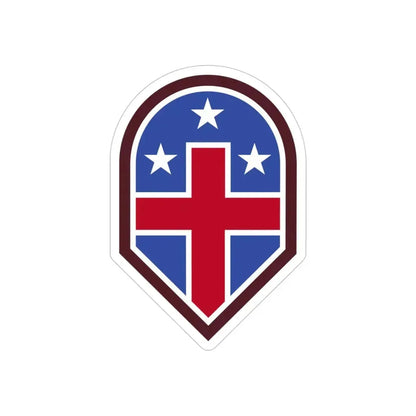 332 Medical Brigade (U.S. Army) REVERSE PRINT Transparent Die-Cut STICKER - The Sticker Space
