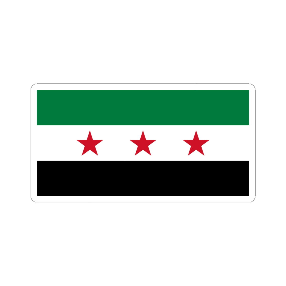 Flag of Syria 1930-1958 19611963 (Syria) STICKER Vinyl Kiss-Cut Decal