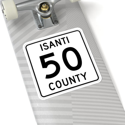 Isanti County 50 MN (Minnesota) (Road Sign) STICKER Vinyl Kiss-Cut Decal