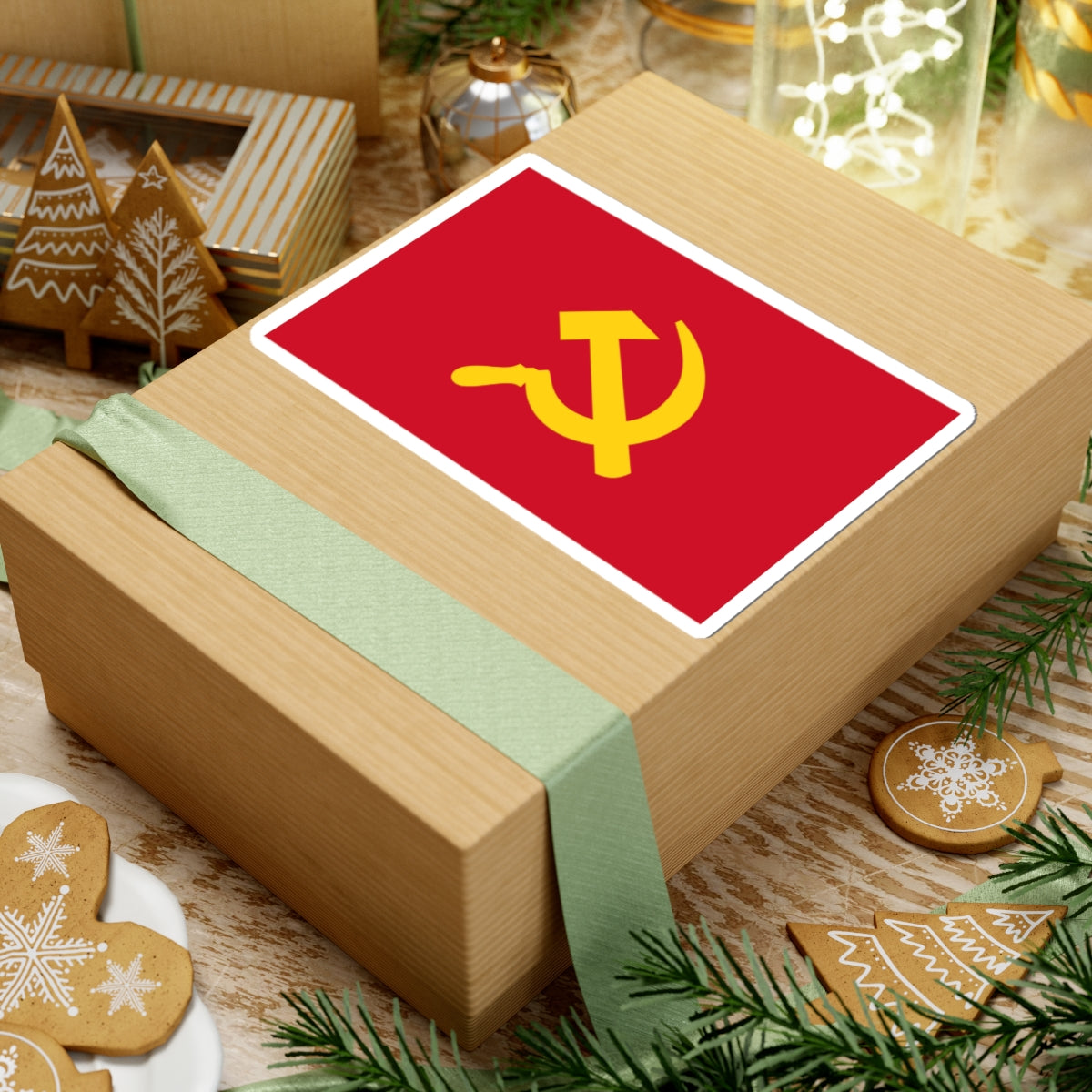 Flag of the Communist Party of the Philippines alternative II (Philippines) STICKER Vinyl Kiss-Cut Decal