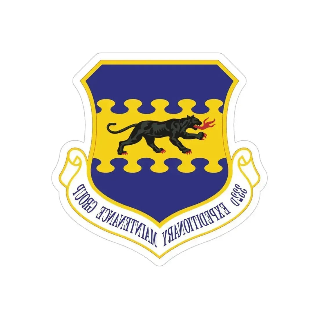 332d Expeditionary Maintenance Group (U.S. Air Force) REVERSE PRINT Transparent Die-Cut STICKER 4 Inch Die-Cut Transparent - The Sticker Space