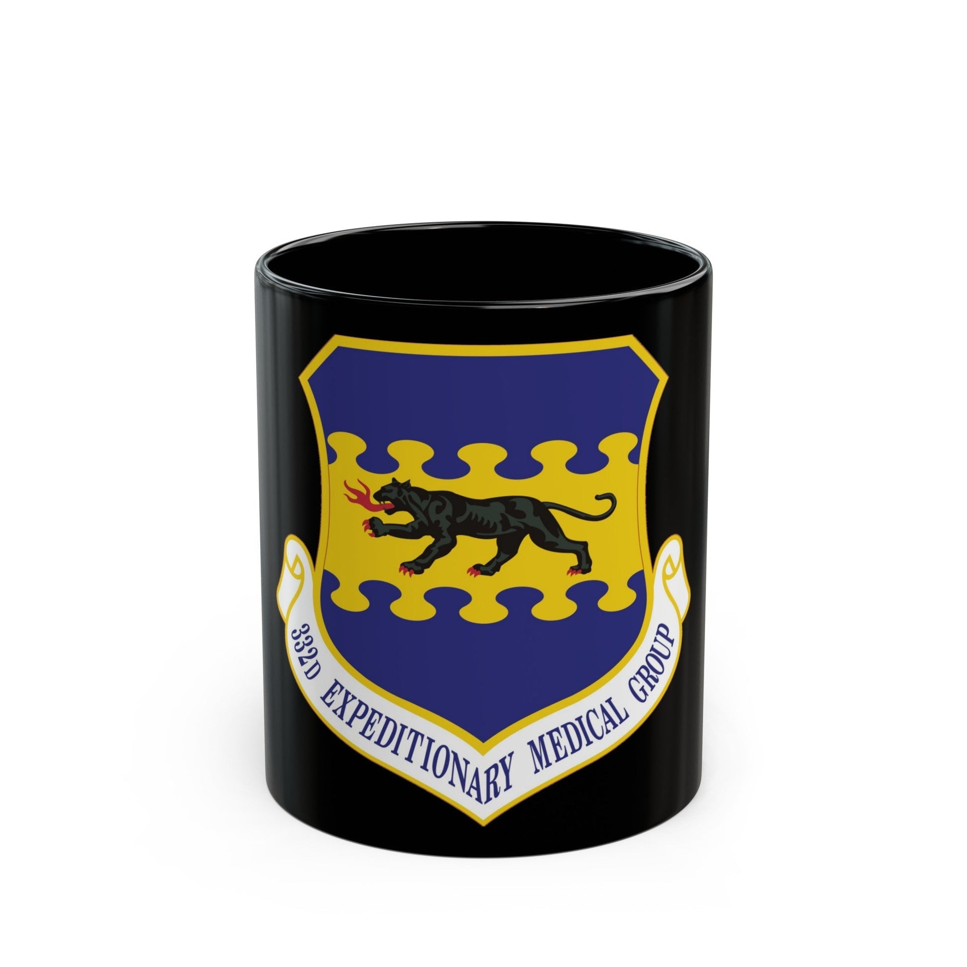 332d Expeditionary Medical Group (U.S. Air Force) Black Coffee Mug-11oz-The Sticker Space