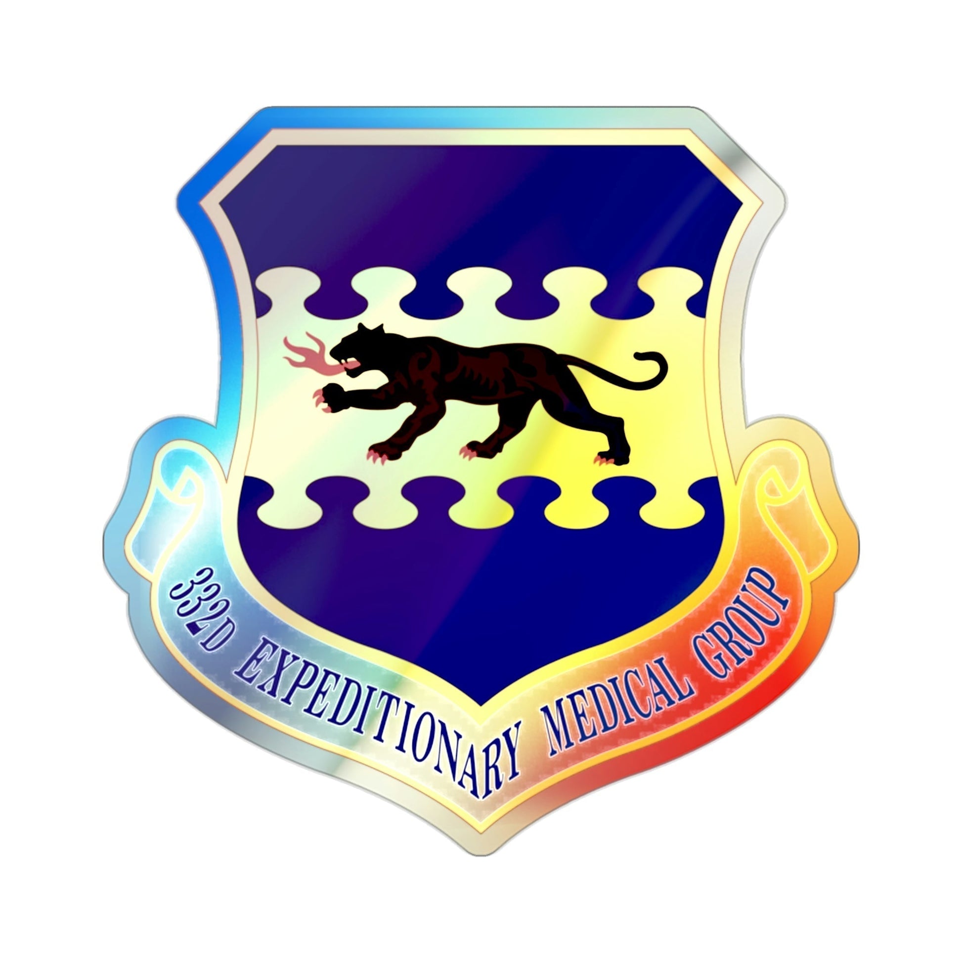 332d Expeditionary Medical Group (U.S. Air Force) Holographic STICKER Die-Cut Vinyl Decal-2 Inch-The Sticker Space