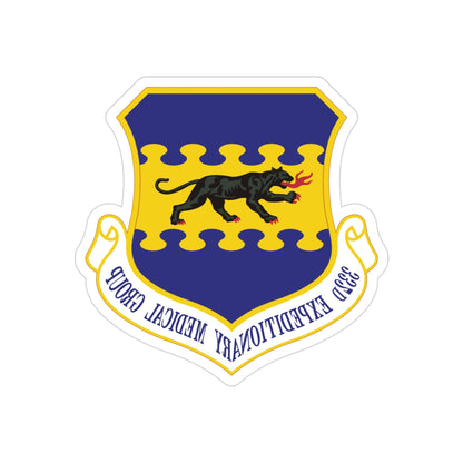 332d Expeditionary Medical Group (U.S. Air Force) REVERSE PRINT Transparent STICKER-3" × 3"-The Sticker Space