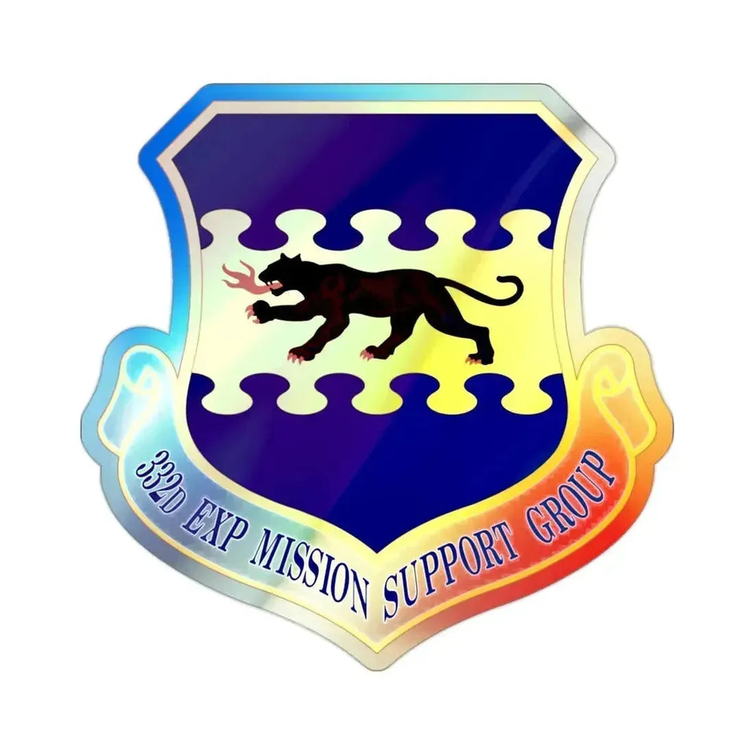 332d Expeditionary Mission Support Group (U.S. Air Force) Holographic STICKER Die-Cut Vinyl Decal 2 Inch Holographic - The Sticker Space
