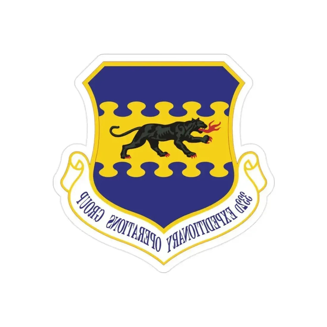 332d Expeditionary Operations Group (U.S. Air Force) REVERSE PRINT Transparent Die-Cut STICKER 2 Inch Die-Cut Transparent - The Sticker Space