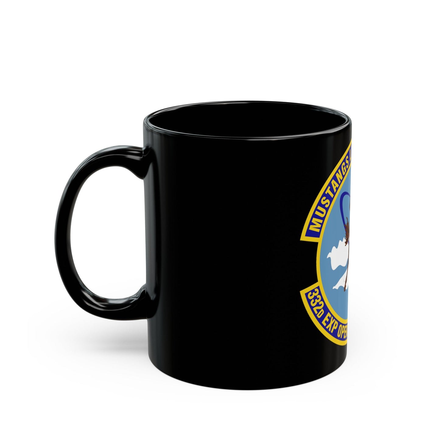 332d Expeditionary Operations Support Squadron (U.S. Air Force) Black Coffee Mug-The Sticker Space