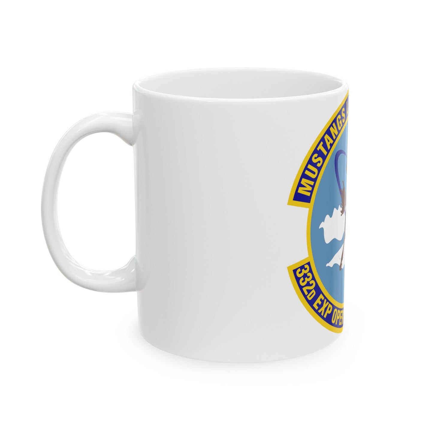 332d Expeditionary Operations Support Squadron (U.S. Air Force) White Coffee Mug-The Sticker Space