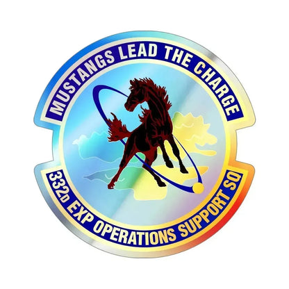 332d Expeditionary Operations Support Squadron (U.S. Air Force) Holographic STICKER Die-Cut Vinyl Decal 4 Inch Holographic - The Sticker Space