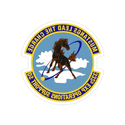 332d Expeditionary Operations Support Squadron (U.S. Air Force) REVERSE PRINT Transparent Die-Cut STICKER 2 Inch Die-Cut Transparent - The Sticker Space