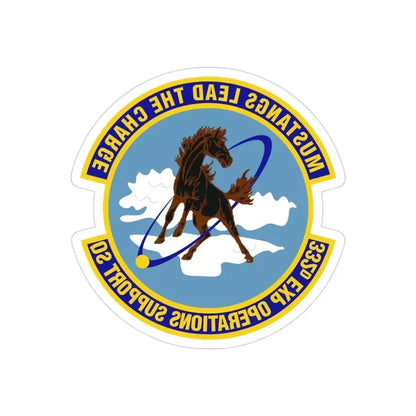 332d Expeditionary Operations Support Squadron (U.S. Air Force) REVERSE PRINT Transparent Die-Cut STICKER 3 Inch Die-Cut Transparent - The Sticker Space
