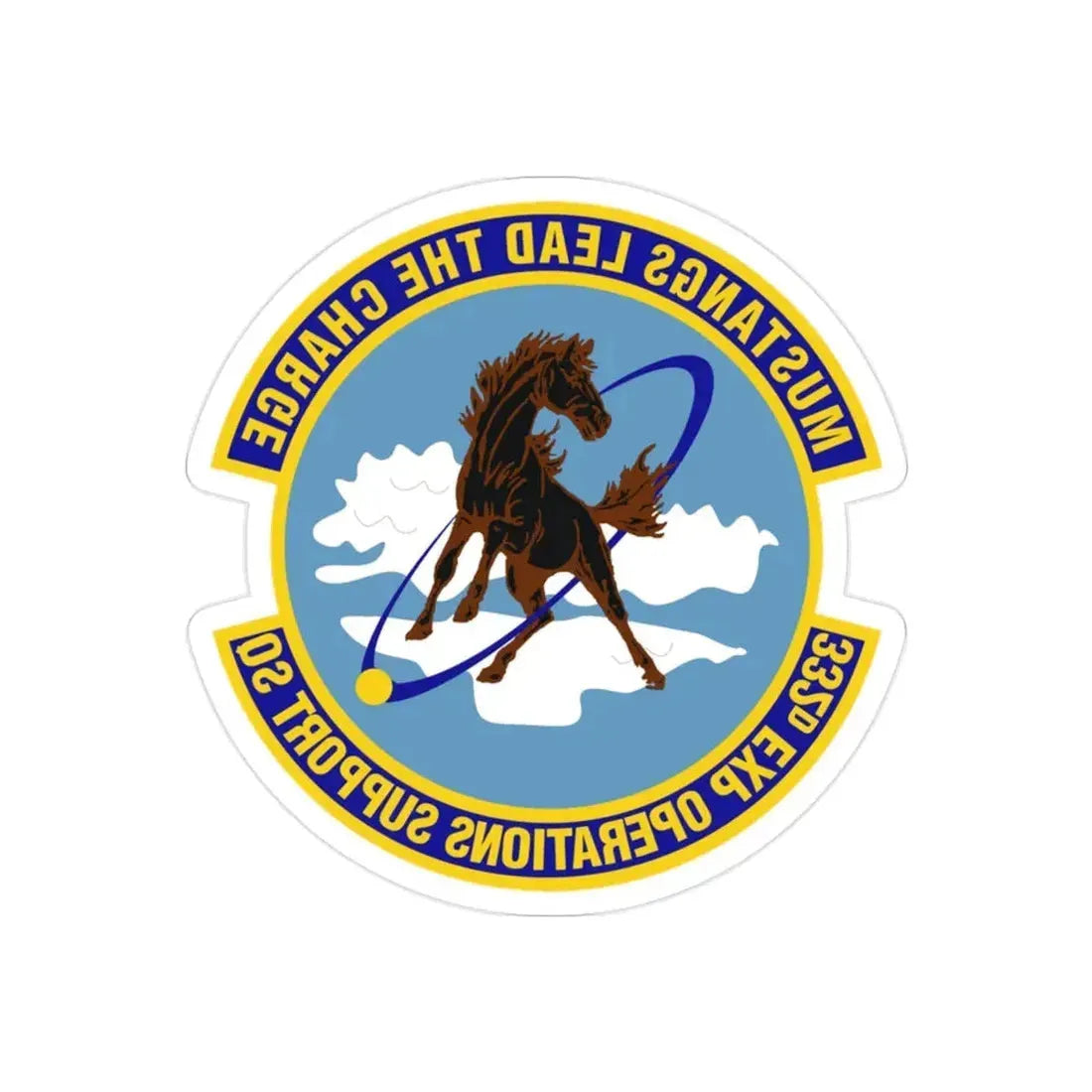 332d Expeditionary Operations Support Squadron (U.S. Air Force) REVERSE PRINT Transparent Die-Cut STICKER - The Sticker Space