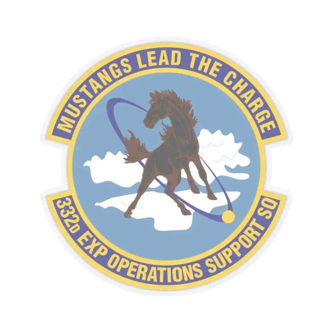 332d Expeditionary Operations Support Squadron (U.S. Air Force) STICKER Vinyl Kiss-Cut Decal 2 Inch Transparent - The Sticker Space